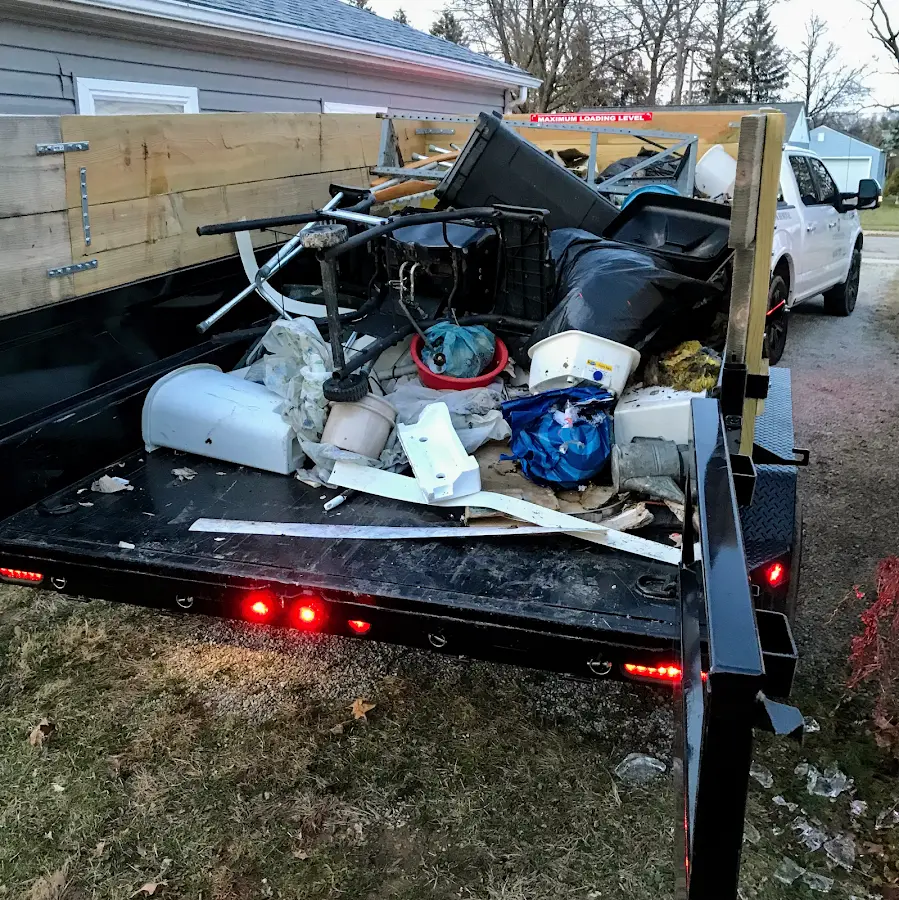 Roll-off dumpster delivered to a residential driveway in Gillespie